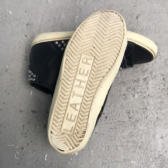 Leather Crown Studded Sneakers - Picture 4 of 11